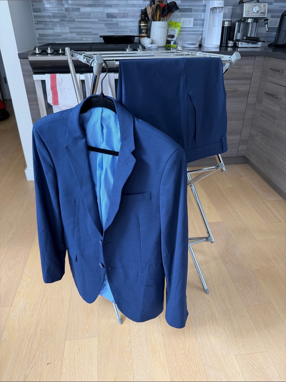 Egara Navy Blue Two-Piece Suit Jacket & Trousers